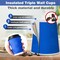 60 Pack 12 oz Disposable Cups with Lids, Summer Party Tableware, Double Wall Insulated Ripple Paper Cups, Leak-Proof To-Go Cups for Hot Beverages